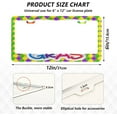 thumbnail image 3 of GZHJMY Mardi Gras License Plate Frames, License Plate Covers, 2 Packs Universal Aluminum Tag Frame with 2 Holes & Screw Caps for Front and Rear Car Tags, Elliptical Hole Decorative, 3 of 7