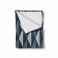 thumbnail image 2 of Geometric Soft Flannel Fleece Throw Blanket, Rhombuses and Dots Composition of Abstract Shapes Retro Revival, Cozy Plush for Indoor and Outdoor Use, 50" x 60", Bluegrey Dark Blue White, by Ambesonne, 2 of 6
