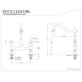 thumbnail image 3 of Kingston Brass KS1172AL Heritage Bridge Kitchen Faucet, Polished Brass, 3 of 3