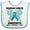 White and Blue, variant on Inktastic Ovarian Cancer Awareness Hope Support and Love Boys or Girls Baby Bib