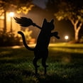 thumbnail image 5 of Halloween Garden Garden Stake,Metal Cat Broom Stake,Outdoor Yard Silhouette Ornament for Backyard Lawn Arrangement and Holiday Horror Party Decor, 5 of 5