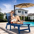 thumbnail image 3 of DWVO Patio Chaise Lounge Chair, Lawn Lounger Recliner Chair with 5 Positions for Outdoor Space, Blue, 3 of 7