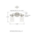 thumbnail image 2 of Capital Lighting 148721-539 Fuller 2 Light 15" Wide Vanity Light - Brass, 2 of 7