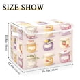 thumbnail image 5 of Yayeee Collapsible Cube Storage Bin with Lid Fabric Closet Decorative Basket with Handles, Purple Jam Jars, 5 of 7