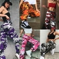 thumbnail image 3 of Pantalon Cargo Militaire Camouflage pour Femmes, Pantalon Décontracté d'Armée avec Multiples Poches 1 Pce, 3 of 5