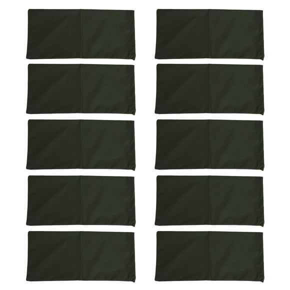 10 Uds. Bolsas de arena para inundaciones, bolsas vacías gruesas de poliéster 600D con cordón flexible, bolsas de Control de inundaciones para puerta, garaje, sótano, verde oscuro