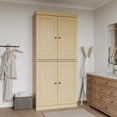 thumbnail image 6 of Palace Imports 100% Solid Wood 32" Bathroom Cabinet with Solid Doors and Adjustable Shelves, Yellow, 6 of 6