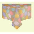 thumbnail image 3 of Easter Eggs Tablecloth 70 Round Colored Decorated on Tan Background Nantucket, 3 of 5