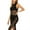Black, variant on Womens Sexy Cover Ups Crochet Dress Sleeveless Crew Neck Hollow Out Beach Cover Up Side Slit Knit Midi Dresses