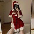thumbnail image 1 of QueenLine Cosplay de Noël Mrs Santa Claus Lingerie Series Cape d'Orignal Corde Pyjama Aguichant Robe Rouge (19, Grenouillère), 1 of 31
