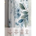 thumbnail image 6 of Watercolor Flowers Sheer Curtains 84 Inch Length 2 Panels Set Window Treatments, Spring Floral Leaves Botanical Blue Rod Pocket Semi Curtains for Living Room/Bedroom/Kitchen Décor, 104"W x 84"L, 6 of 7