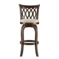 thumbnail image 3 of Weston Home Shapel Swivel Cherry Finish Bar Stool, Beige Linen, 3 of 6