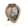 thumbnail image 4 of Decorative Heart Photo Frame with Roses Top Detailing - Ornate Frame Perfect for Tabletop, Living Room, and Bedroom Decor - Stylish Home Decor for Dorm, Hallway, or Entrance Wall Display - 7", Gold, 4 of 10