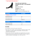 thumbnail image 2 of Front Left Lower Control Arm - Compatible with 2000 - 2001 Mitsubishi Eclipse, 2 of 2