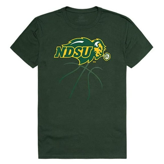 W Republic Apparel 510-140-033-04 Basketball Tee, North Dakota State, Forest - Extra Large