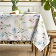 thumbnail image 4 of Spring Tablecloth 60×84 Inch Rectangular, Wildflowers Floral Herbs Elegant Washable Table Cover for Party Picnic Dinner Decor, 4 of 5