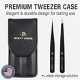thumbnail image 5 of Beauty Power Professional Tweezers Set – Slant & Point, Ultra Precision German Stainless Steel Tweezers for Eyebrows, Chin, Ingrown Hair & Facial Grooming – Lightweight + Travel Case - Gif Idea, 5 of 10