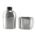 thumbnail image 2 of Cantimplora de material acero inoxidable de 1 vaso de agua de 0,6 l para acampar, senderismo, mochileros, viajes y otros ejercicio libre, 2 of 8
