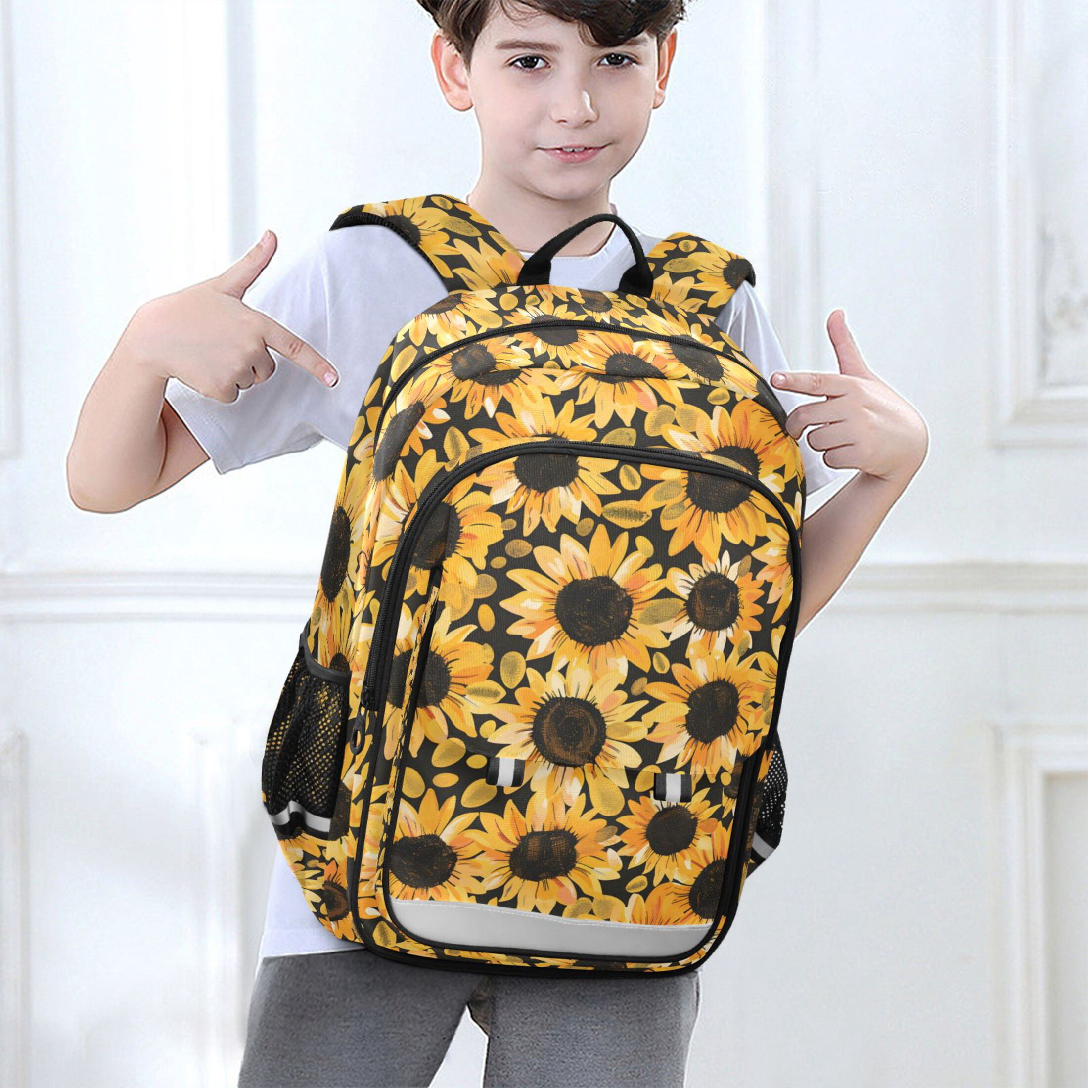 ALAZA Sunflowers Laptop Backpack Purse Travel Bag Casual School Bookbag Rucksack for Women Men