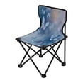 thumbnail image 2 of 600D Oxford Camping Chair Portable Foldable Chair Supports 220 lbs for Picnic, Fishing, Backpacking Blue Butterflies Flying, 2 of 8