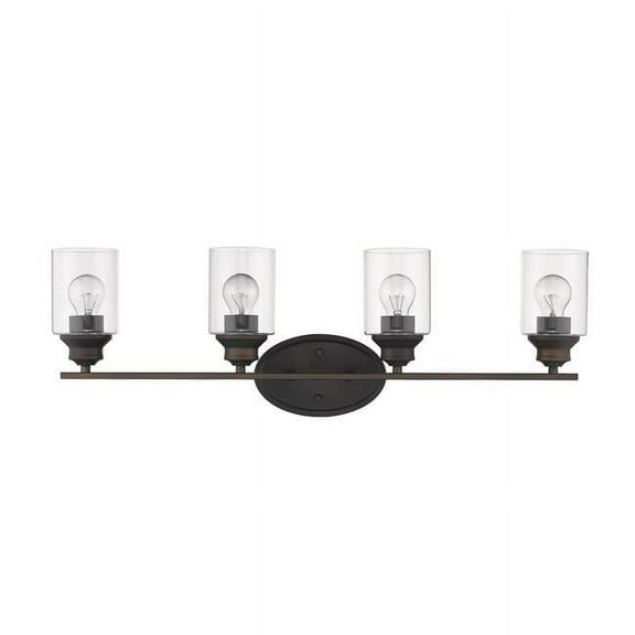 9.88 x 31 x 5.75 in. Gemma 4-Light Oil-Rubbed Bronze Vanity Light