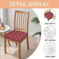 thumbnail image 2 of Red Christmas Snowflake Seat Covers for Dining Room Chairs Set Of 4,Stretch Printed Washable Chair Seat Cover with Elastic Ties and Button,Removable Waterproof Couch Cushion Covers, 2 of 6