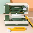 thumbnail image 1 of Wire Brush Set, Powerful Gas Stove Cleaning Brush with Built In Scraper Multifunction Household Cleaner for Kitchen Bathroom Living Room Office, 1 of 8