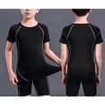 thumbnail image 4 of Yanlir Boys Two Piece Swimsuit Multi Use Sun Protection Quick Dry Sports Set Surfing Swimming Beach Activities Set(Gray,6-7 Years), 4 of 5