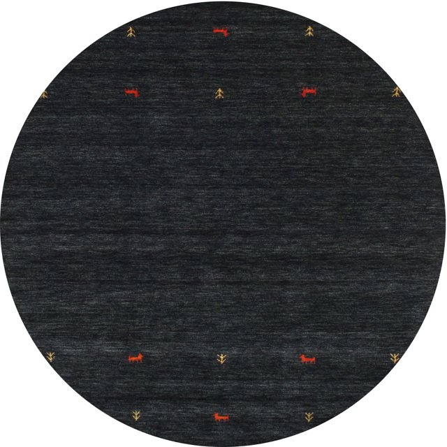Ahgly Company Tapis d'Intérieur Rond Traditionnel en Métal Vert Persan, 3 Pieds Rond