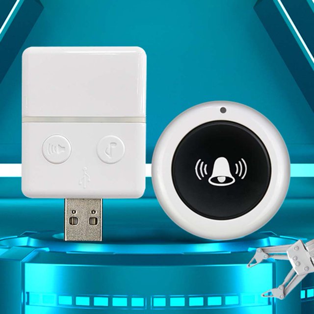 Timbre Inalámbrico Timbre para el hogar de 30 músicas con control remoto Timbre USB inteligente para llamada de cuidado de la cama