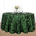 thumbnail image 2 of BalsaCircle 120" Green Leaf Petals Taffeta Round Tablecloth Reception Catering Decorations, 2 of 8
