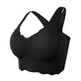 thumbnail image 2 of Penkiiy Women Bras Women's Bra Soild Wire Free Underwear One-Piece Bra Everyday Underwear Black Bras, 2 of 3