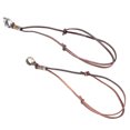 thumbnail image 4 of 2Pcs Chaîne de Pull en Cuir Fait à la Main Rétro Réglable Long Collier Pendentif en Alliage de Zinc, 4 of 14