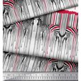 thumbnail image 3 of Soimoi White Poly Georgette Fabric Umbrella & Wild Animal Skin Print Sewing Fabric BTY 52 Inch Wide, 3 of 3