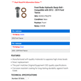 thumbnail image 2 of Front Brake Hydraulic Banjo Bolt - Compatible with 2012 - 2019 Ford Taurus 2013 2014 2015 2016 2017 2018, 2 of 2