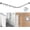 29.5"-51", variant on L Shaped Corner Shower Curtain Rod, 304 Stainless Steel Bathroom Bathtub Stall Rod with Hooks, Adjustable Shower Rod(29.5"-37.4" x 35.4"-51.2")