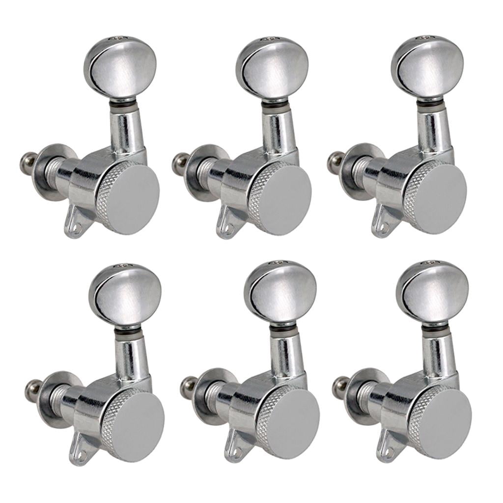 LeeQinersw 6L Vintage Sealed Electric Guitar Tuners Machine Head Tuning Keys Pegs Set Left