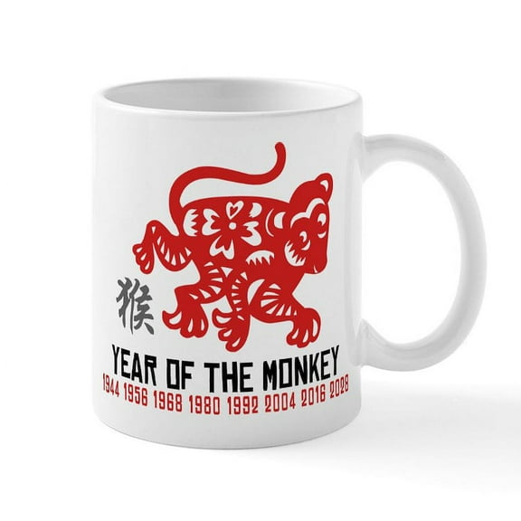 CafePress - Chinese Zodiac Monkey Years Mug - 11 oz Ceramic Mug - Novelty Coffee Tea Cup