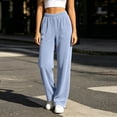 thumbnail image 4 of LIaqionyy Women's Fuzzy Pajamas Pant Fleece Sweatpants Elastic Waisted Wide Leg Winter Thermal Pants Soft Warm Bottoms, 4 of 8