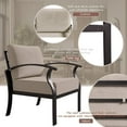 thumbnail image 5 of ASJMR 3PCS Aluminum Armrest Sofa with 2 Swivel Rocking Chairs & 45" Fire Pit Table & Glass Top Table,Outdoor Patio Furniture Conversation Set,Sand, 5 of 7