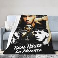 thumbnail image 3 of Real Anuel Hasta Aa La Muerte Blanket Flannel Throw Blanket for Couch Sofa Bed Novelty Graphic Cover Blanket Soft Air Conditioning Blankets All Season 60"X50", 3 of 6