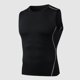 thumbnail image 5 of TFixol Camiseta sin mangas de compresión para hombre, chaleco sin mangas con cuello redondo, corte ajustado de secado rápido, 5 of 8