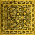 thumbnail image 1 of Ahgly Company Indoor Square Oriental Yellow Industrial Area Rugs, 5' Square, 1 of 4