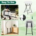 thumbnail image 4 of HOUSNIFLEX 32in Bar Height Round Folding Table, Portable Cocktail Table for Parties and Commercial Events, White, 4 of 9