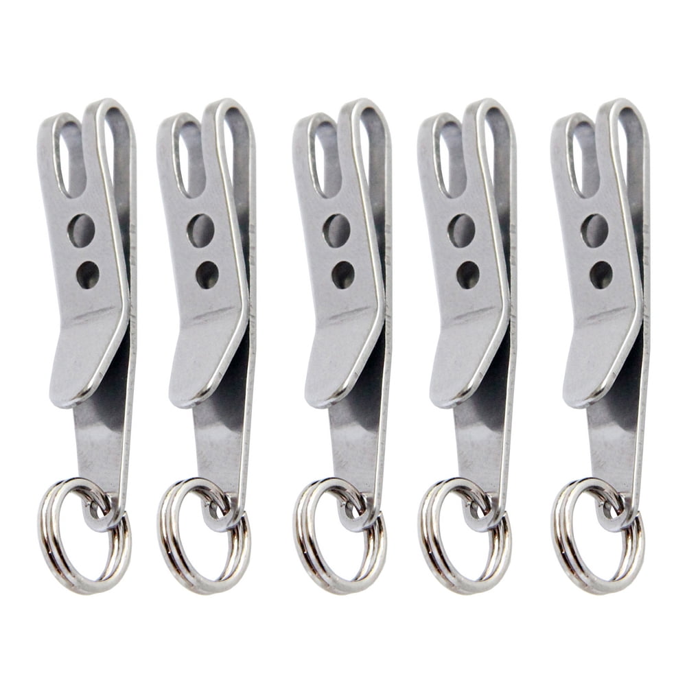 5pcs mini edc gear pocket suspension clip hanger tool key ring keychain BE 