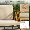 thumbnail image 2 of Gymax Set Of 4 Outdoor Sectional Sofa L-Shaped Metal Conversation Set w/ Cushions, 2 of 5