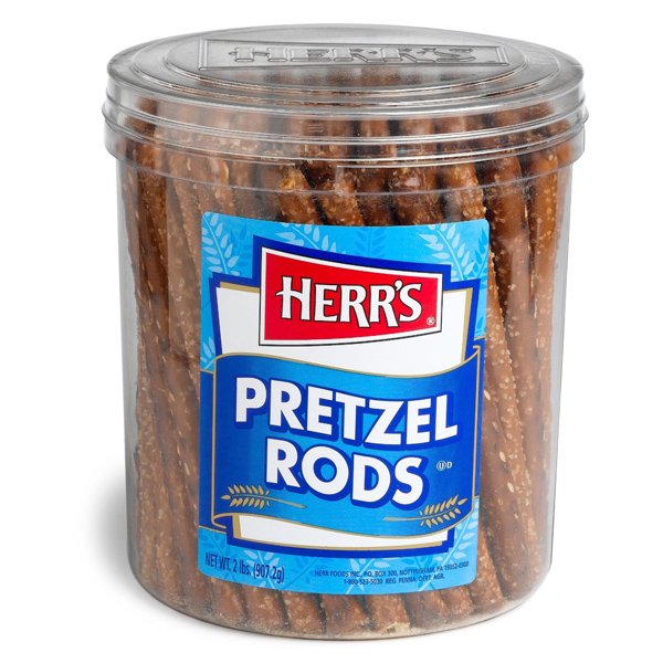 Herr's Pretzel Rods 28 oz Tub Pack of 2
