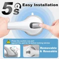 thumbnail image 5 of Shower Foot Rest Wall Pedicure Stool Shaving Legs Bathroom Powerful Suction Cups Stand Small Spaces 12 Inches, 5 of 5