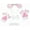 Pink, variant on Petitebelle Sheep Headband Bowtie Tail Glove 4pc Costume (White, 1-4 Years)