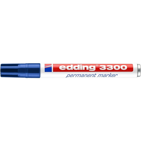 Edding Permanent Marker - Blue, 3300, Chisel Nib, 1-5 mm